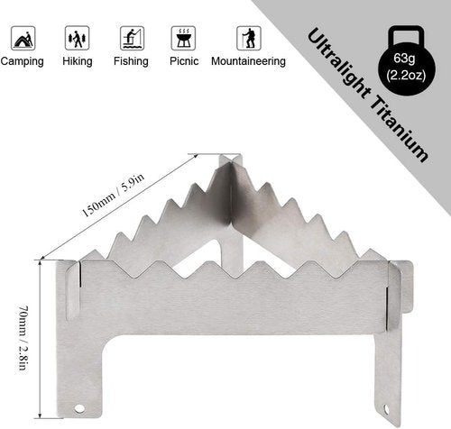 Lixada Ultralight Folding Titanium Pot Stand for Outdoor Camping Hiking Picnic Stove Alcohol Stove Rack