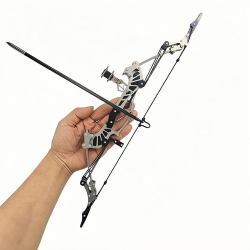 16" Compound Bow and Arrow Set 16lbs, Right/Left Handed for Target Shooting Hunting Games Archery Bow Set Gift