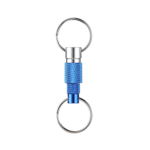 Pmintai Detachable Keychain, Quick Release Pull Apart Breakaway Key Rings Lock Holder Dual Split Rings for Handy Outdoor (4 Pack Red/purple/green/blue)