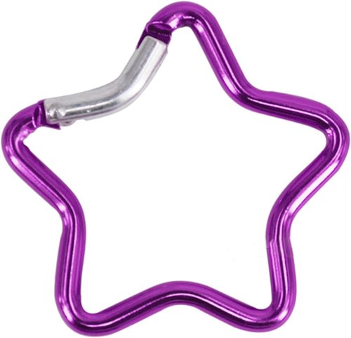2Pcs Silver Carabiner Clip, Star Shaped Climbing Buckle, Aluminum Alloy Heavy Duty Keyring Hook for Camping Fishing Hiking Traveling Aluminum Key Chain Clip Accessories Outdoor Car Accessories