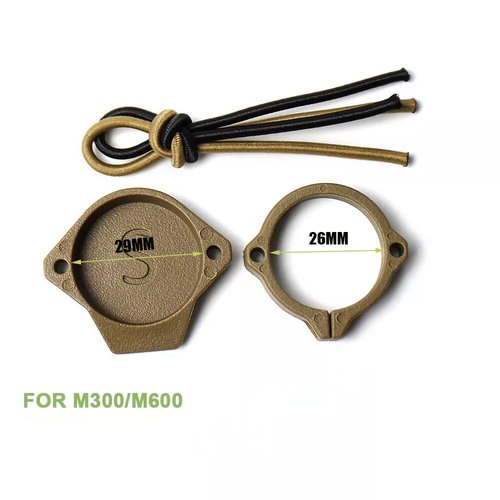 okyass Tactical Flashlight Lens Cover for M300 M600 Series Weaponlight Protective Cover,Tan