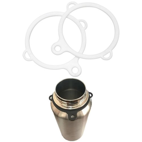 zutisay White 3 Hole Safety Ring Water Bottle Ring 3 Hole Safety Ring for Water Bottle Paracord Buckle Key (White) 4PCS