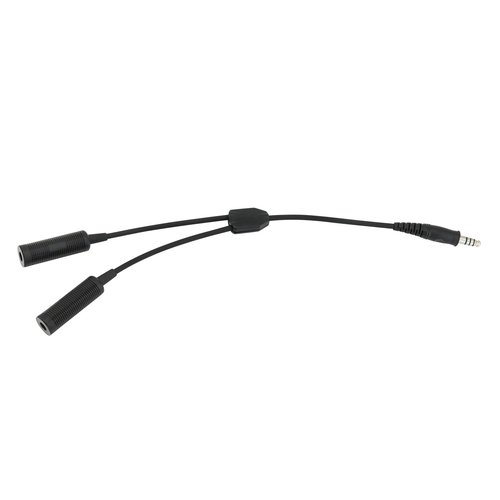 HEARFALCOM Tactical Dual Comm Headset Adapter U174 Plug Cable Converter Headset Accessory for Tactical Hunting Shooting (BK)