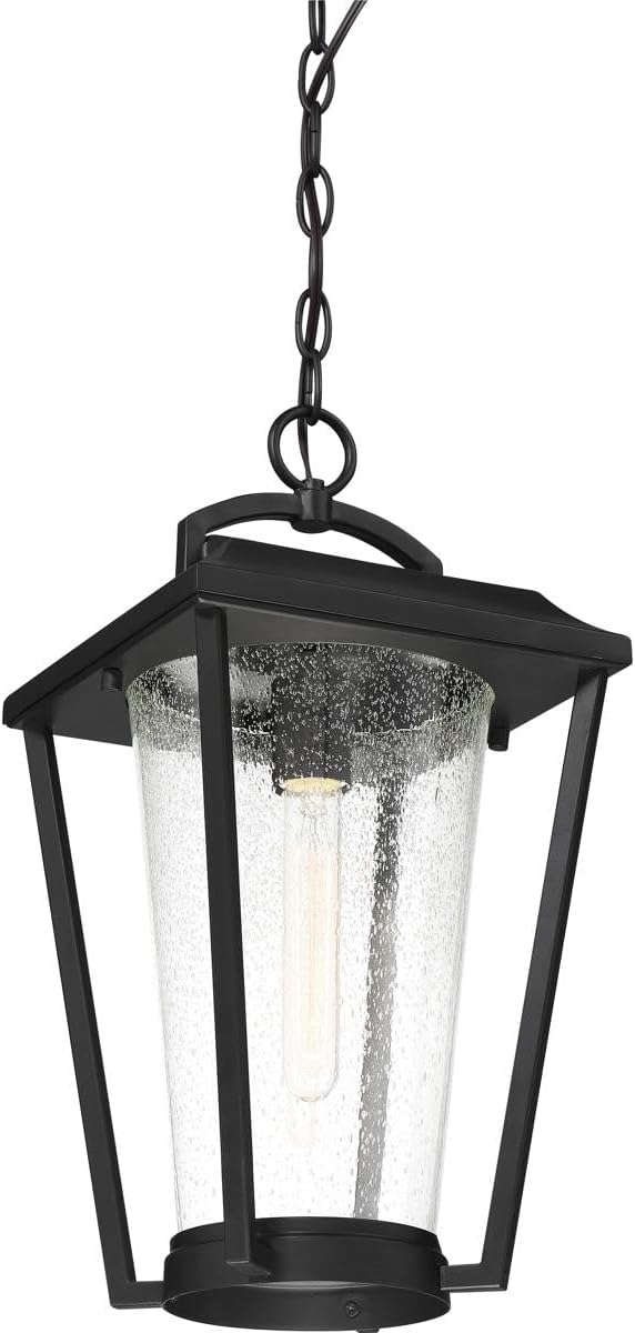 Nuvo 60/6514 Lakeview Lighting Fixture, 1Lt Hanging, Aged Bronze Finish with Clear Seed Glass