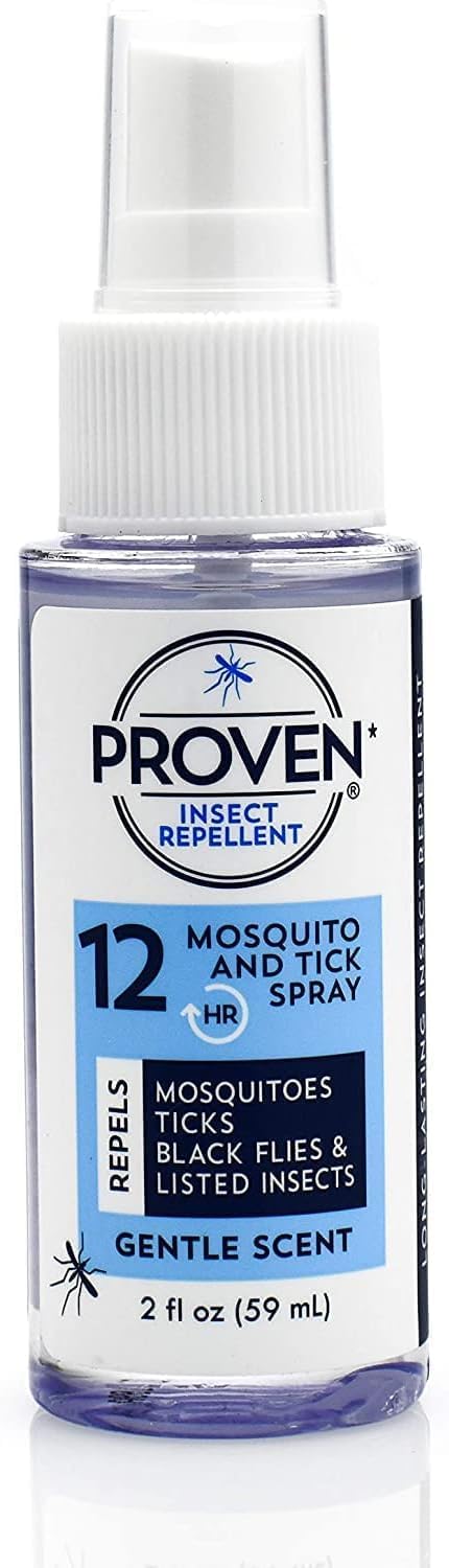 Proven Insect Repellent Spray, Keep Mosquitoes, Ticks and Flies Off, DEET Alternative Repellent, Up to 12-Hour Protection, Great for Camping or Hiking, 6 Ounce, Odorless Spray