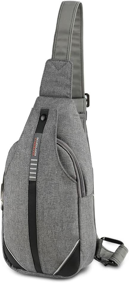 WATERFLY Small Crossbody Sling Backpack Anti Theft Backpack for Traveling Chest Bags for Men&Women Multipurpose Casual Daypack Hiking Shoulder Bag (Black)