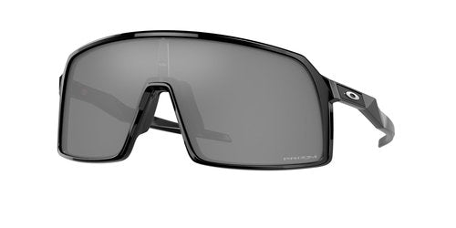 OAKLEY Sutro (a) Low Bridge Fit Asian Fit OO9406A 940602 37MM Polished Black/Prizm Black Shield Sunglasses for Men+ Bundle Accessory Leash Kit, Microfiber Pouch
