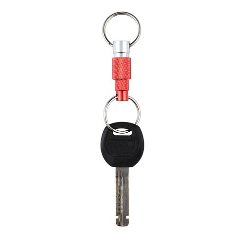 Pmintai Detachable Keychain, Quick Release Pull Apart Breakaway Key Rings Lock Holder Dual Split Rings for Handy Outdoor (4 Pack Red/purple/green/blue)