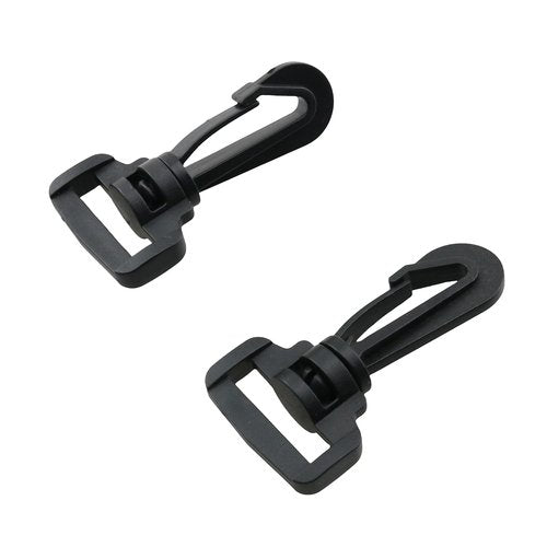 TAODAN 12PCS Plastic Swivel Snap Hooks 1 Inch Quick Release Nylon Webbing Hooks Keychain Replacement Clips for Suitcases Backpacks Bags Luggage Shoulder Strap Hardware Fasteners Black