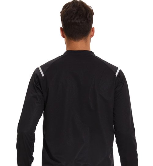 NINGMI Men's Sauna Jacket Sweat Suit for Men Long Sleeve Sauna Shirt Zipper Top Workout Body Shaper Slimming Fitness