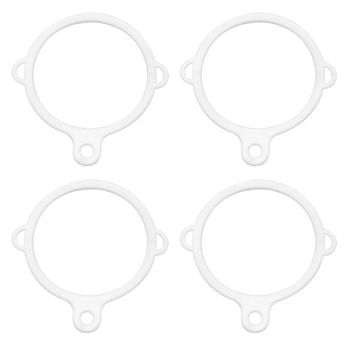 zutisay White 3 Hole Safety Ring Water Bottle Ring 3 Hole Safety Ring for Water Bottle Paracord Buckle Key (White) 4PCS