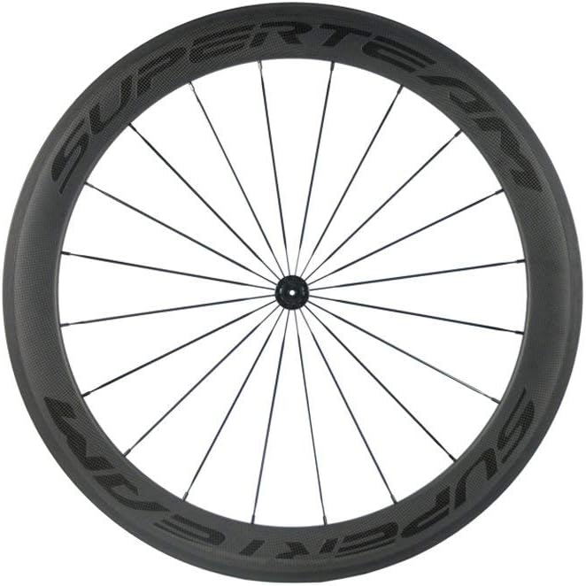 Superteam 700c Carbon Bicycle Wheel Front 60mm Rear 88mm Clincher Wheelset with Transparent Decal