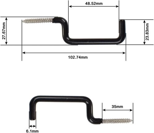 Archery Bow Hook Real Tree Stand Bow Hangers Bow Gear Holder Outdoor Hunting Accessory Black(6pcs/Pack