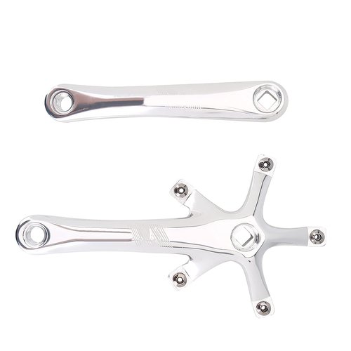 SPYMINNPOO Cranksets,Crank Arms 1 Pair 170MM 130 BCD Alloy Left and Right Crank for Single and Two Piece Road Chainring (Silver), SPYMINNPOOu6o9c3svgy-02