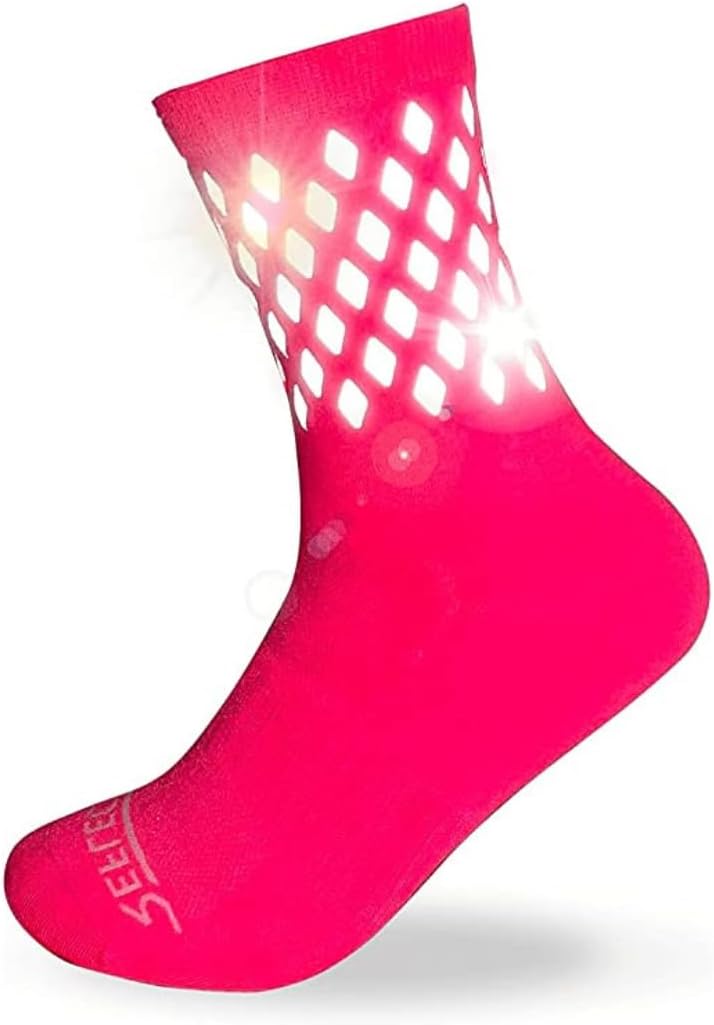 Reflective Socks - High Visibility Sports Socks Cushioned, Biomotion Safety Gear for Outdoor Athletes
