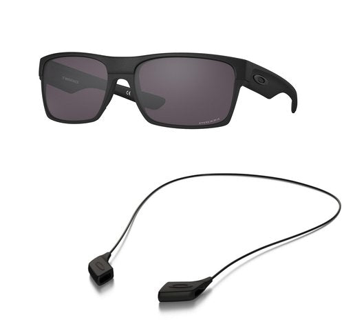 Oakley OO9189 Sunglasses Bundle: OO 9189 918942 Steel and Large Black leash Accessory kit