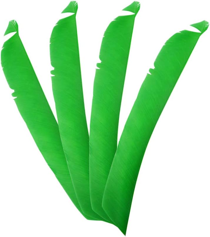 ZSHJGJR 50 Pack Archery Arrow Spiral Twist Wrap Full Length Feathers Left Wing Feathers Fletches Fletching (8-11inch) for Flu-Flu Arrows