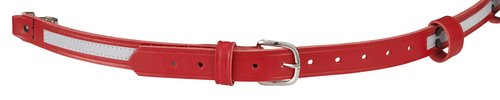 Shield Wallets Firefighter Reflective Radio Strap and Holder Red Leather Bundle Set Includes Radio Holster with Chrome Snaps, Sway Strap, Cord Keepers