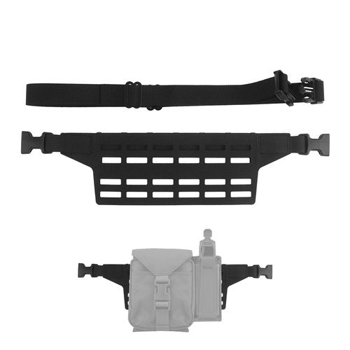 BShasrlim Tactical Fanny Pack Sub Load Adapter - Fanny Sub Load Adapter Panel with Universal Molle Compatibility for EDC Sling Bag Waist Belt Extension - DIY Waist Pouch Carrying Platform (Black)