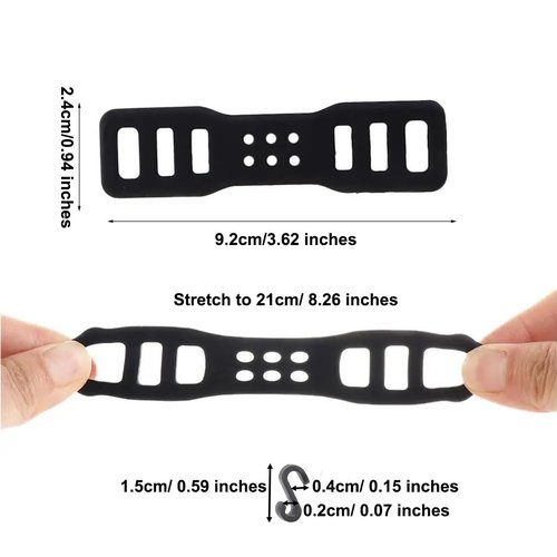 ZAAWUUT 4-Pack Bike Silicone Band,Bicycle Handle Bars Elastic Strap Bandage,Mount Band Holder for Fixing Tail Light,Recorder (3.6 Inch)