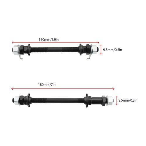 LT Easiyl 4pcs Bike Solid Axles Bicycle Front Rear Wheel Axle Bike Wheel Hub Axle Bike Repair Tool Accessories for Road Bikes Mountain Bikes