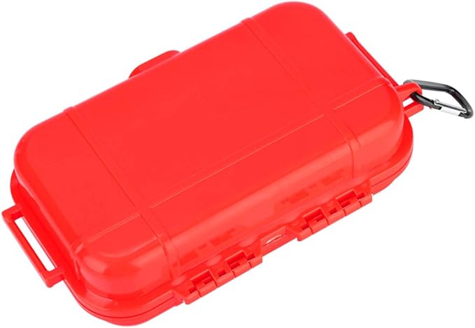 Waterproof Storage Case, Outdoor Survival Waterproof Case Shockproof Storage Case Airtight Carry Box Container for Outdoor Boating Camping(Red)