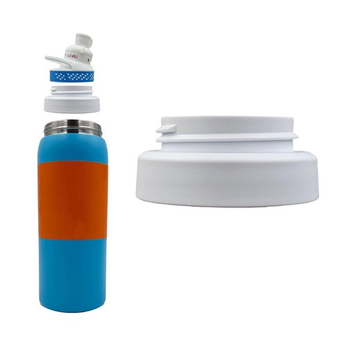 Water Bottle Adapter for Owala to Cirkul, Adapter Fits Owala FreeSip24/25/32/40oz to Cirkul, BPA Free Plastic, Food Grade Silicone, Leak Proof(White)