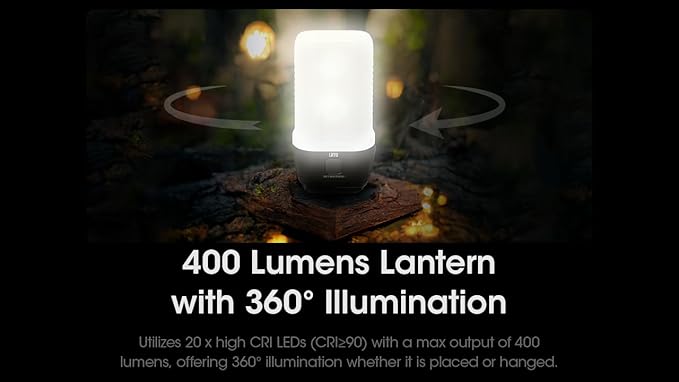 Nitecore LR70 Lantern Flashlight, 3000 Lumen, Long Runtime, USB-C Rechargeable, Portable QC PD with Red Light and Sticker for Camping, Tent, Power Outages, Emergency, Hurricane and Hiking