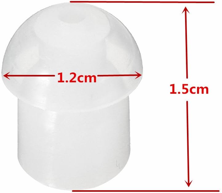 Replacement Mushroom EarTips Earbuds for Radio Acoustic Tube Style Earpieces (50 pcs)