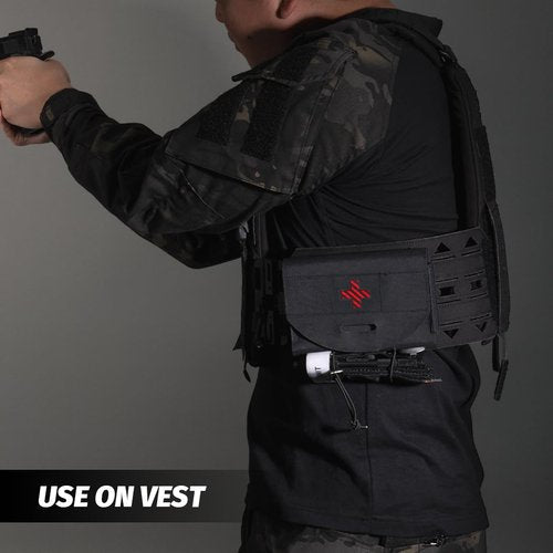 Tactical Medical Pouch MOLLE EMT First Aid Pouch IFAK Utility Pouch Portable Trauma Bag 500D Nylon for Tactical Belt and Vest(Black)