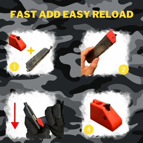 Generic Airsoft Speed Loader for Pistol Magazines Quick and Easy Reload (Red)