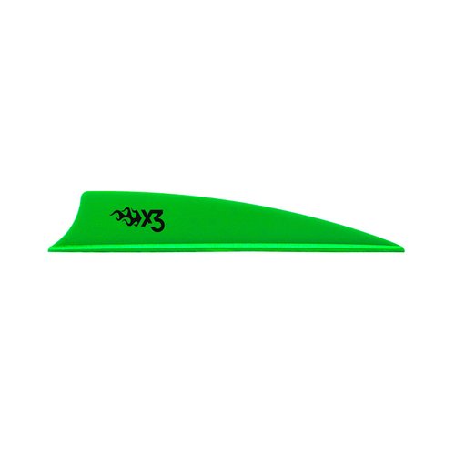Bohning X3 Vane, 3", Neon Green, 36pk