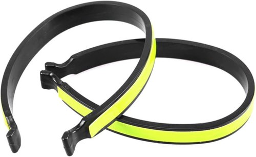 2Pcs Yellow Ankle Cuffs, Outdoor Recreation Cycling Trouser Clip Cycling Ankle, Safety Band Reflective for Bicycles Clip, Pant Leg Cuff Clip Bikes Cycling Equipment Trouser Wrap Clip Reflective Gear