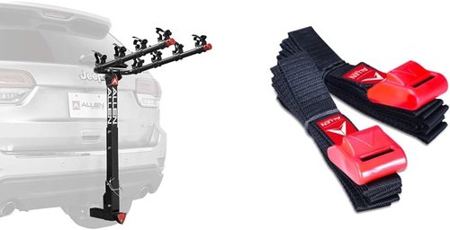 Allen Sports Deluxe Locking Quick Release 4-Bike Carrier for 2 Inch Hitch, Model 542QR, Black