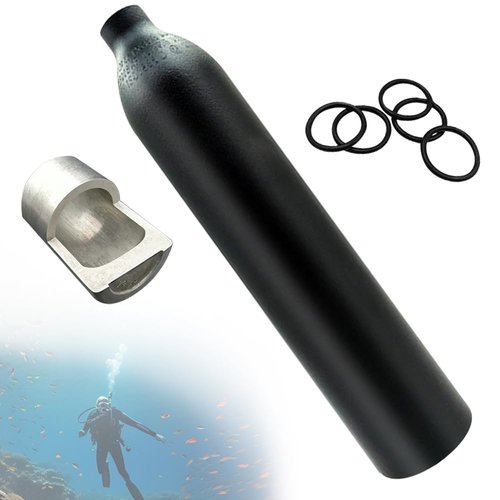 Wazusogok 0.5L PCP Air Tank, 4500 PSI High Pressure Paintball Tank, Air Bottle Made of Aluminum Explosion Proof, M18 by 1.5 Thread for PCP Airsoft Gun and Scuba Diving（Empty Bottle）