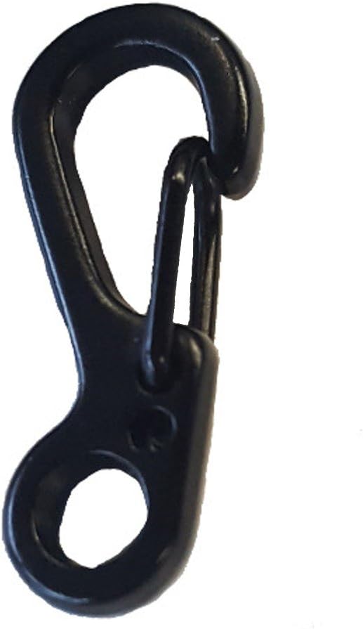 Paracord Planet 10PCS Mini SF Keychain Carabiner Clasp - Black