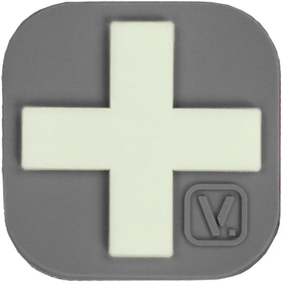 VANQUEST 1-Inch Medical Cross 'Super-Lumen' Glow-in-The-Dark Patch
