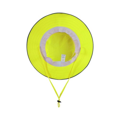 High Visibility Reflective Sun Hat Mesh Work Safety Boonie Hat UPF50+ Wide Brim Bucket Cap for Outdoor Hiking Men Women