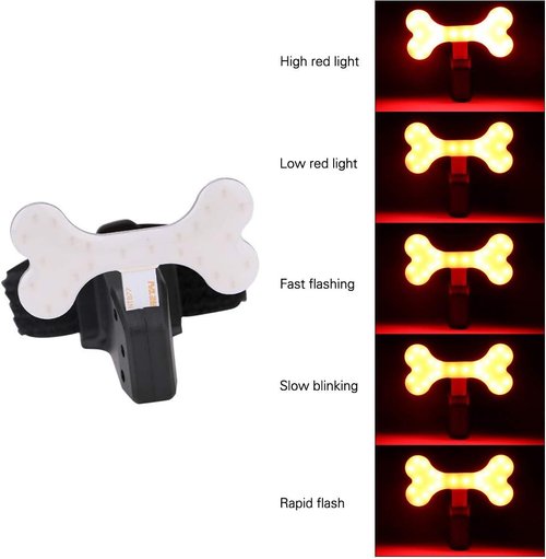 Cycling Lights-USB Rechargable Bike tailligh with 5 Kinds of Light Mode,Bone Monochromatic,Fits on Any Road Bikes, Mountain Bikes, Helmets for Optimum Cycling Safety
