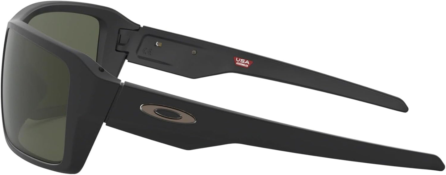 Oakley Double Edge Sunglasses Matte Black with Dark Grey Lens 66mm