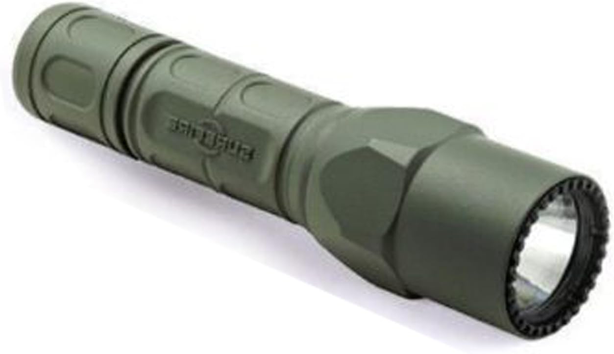 SureFire G2X Pro 600 Lumen Tactical EDC Flashlight Bundle with 4 Extra SureFire CR123A Batteries and Lightjunction Battery Case (Green)