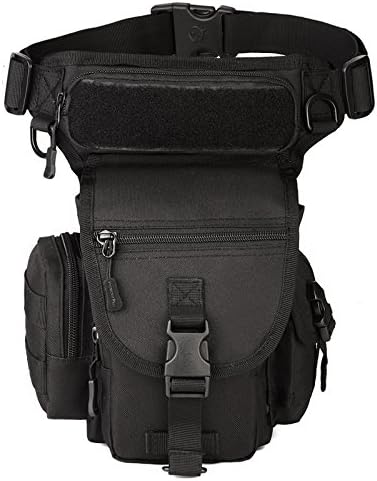 Nylon Drop Leg Bag Hiking Waist Pack for Men Women Tactical Motorcycle Bike Cycling Riding Travel Outdoor Sports Fanny Pouch