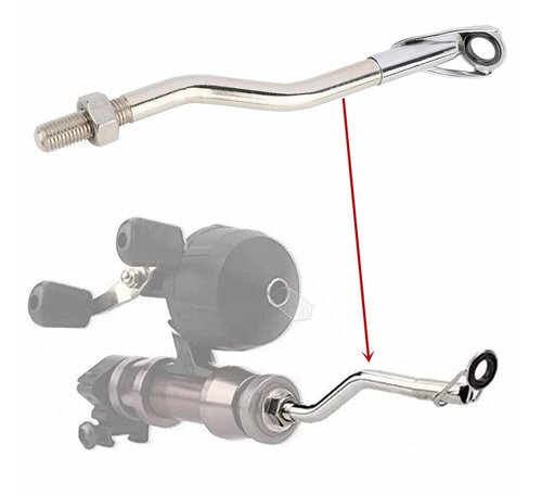 KTGCOZS Replacement Part New Bowfishing Rod Attachment Bow Fishing Reel Seats Shoot Thru Rod Stainless Steel