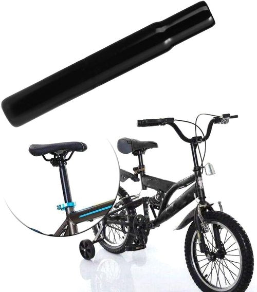 Black Bike Seat Post Steel 25.4mm for Tube Children Bike Chair Parts Kids Cycling Bike Handlebars 25.4 Inches