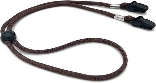 Sluswallow Brown Hat Chin Cord, Adjustable Hat Strap Clips Windproof Lanyard on Bag Holder for Travel Keeper, Fishing Hats