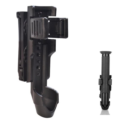 Tactical Flashlight/Baton Holster, Rotatable Duty Belt Flashlight Holder, Suitable for 0.9"-1.2" Diameter Flashlights,21” to 26” Telescopic Baton (Baton Holster)