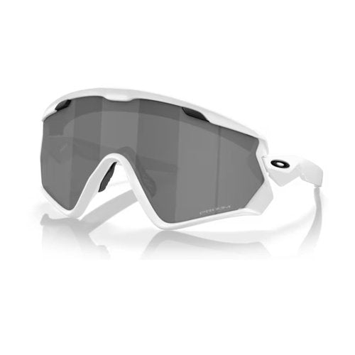 Oakley Wind Jacket 2.0 OO9418 941830 45MM Matte White/Prizm Black Shield Sunglasses for Men+ Bundle Accessory Leash Kit, Microfiber Pouch