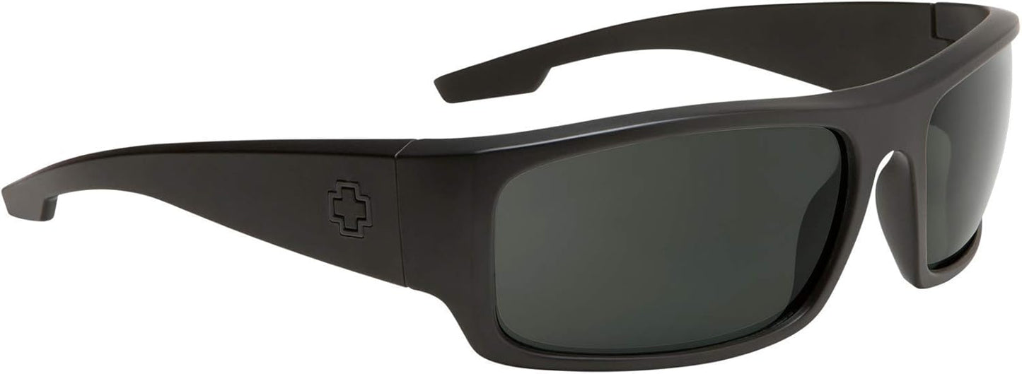 SPY Optic Piper, Rectangular Wrap Sunglasses, Color and Contrast Enhancing Lenses