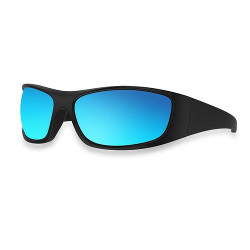 Bloomoak Super Dark Lens Black Polarized Sunglasses | Wrap Around Sport Sunglasses Unisex | UV400 | CAT 4 | For Photophobia