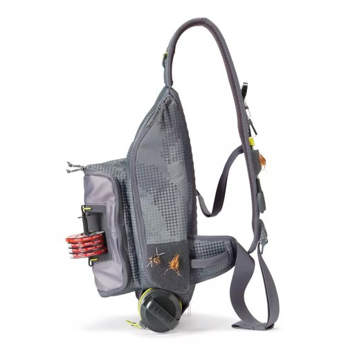 Orvis Fly Fishing Sling Pack - Easy Reach Single Strap Backpack with Durable Docks for Fly Fishing Accessories, Steel Camo - One Size